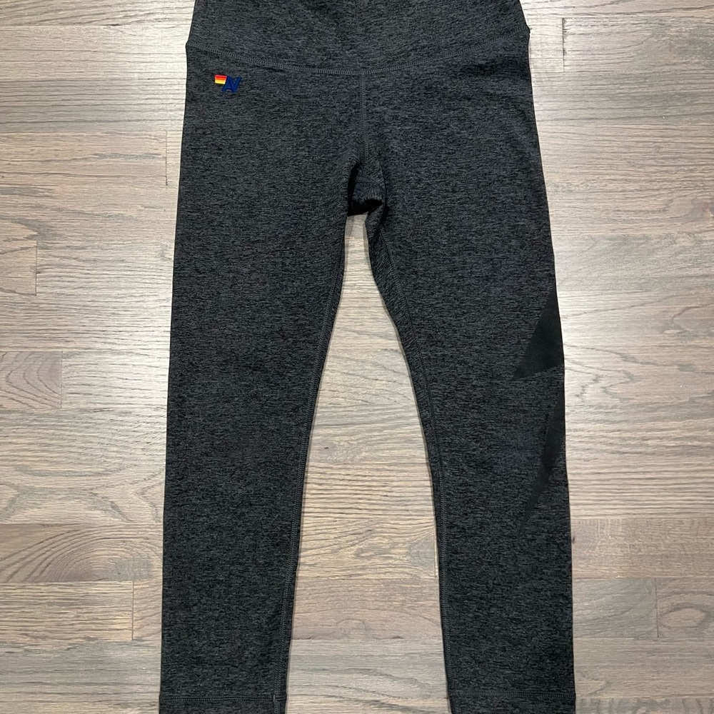 Aviator Nation Charcoal Cropped Leggings